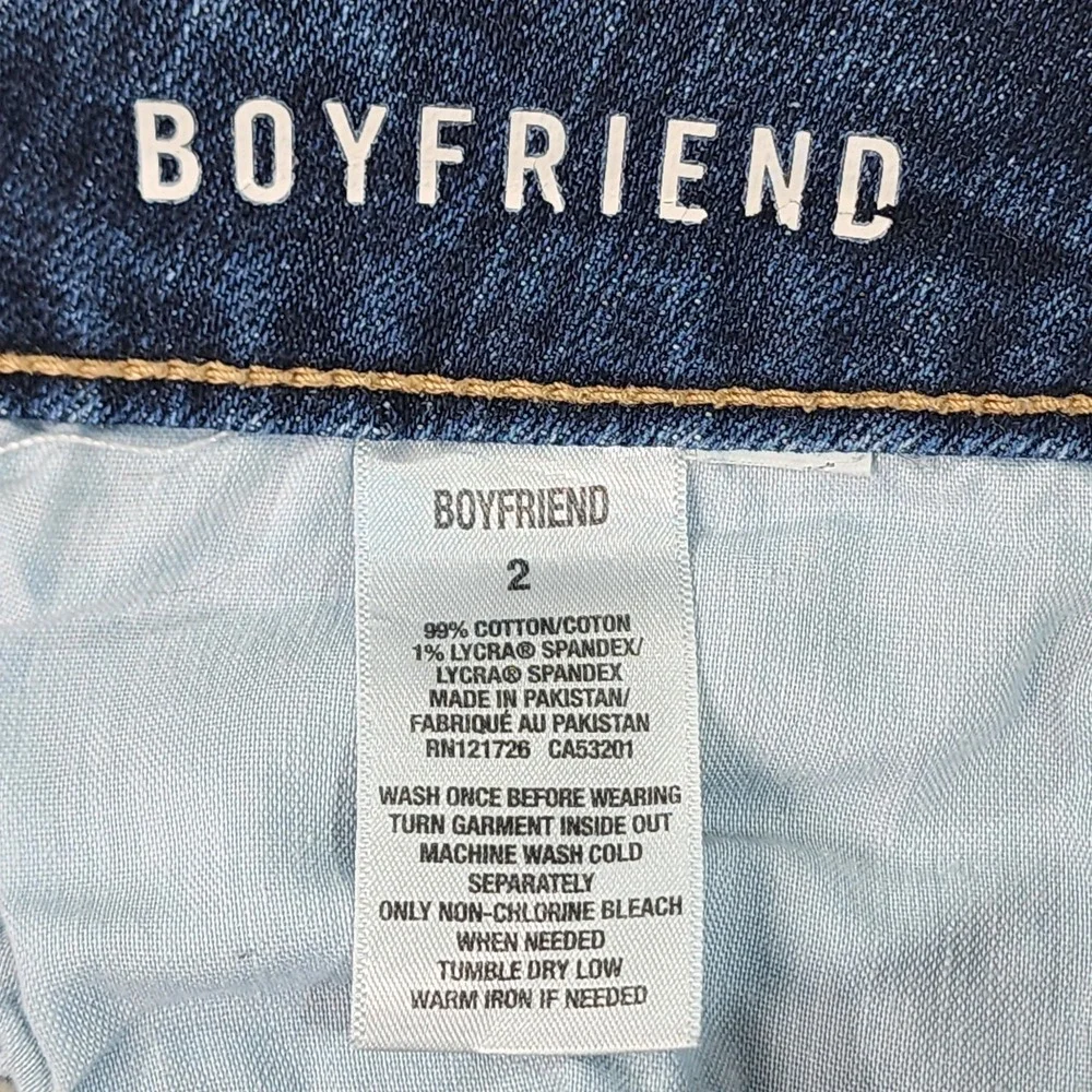 Aeropostale Distressed Boyfriend Jean Shorts‎ Womens Size 2 Blue Denim 30x4.5